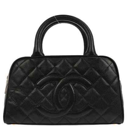 Chanel Black Caviar Skin Bowling Bag 27