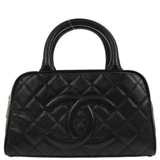 Chanel Black Caviar Skin Bowling Bag 27
