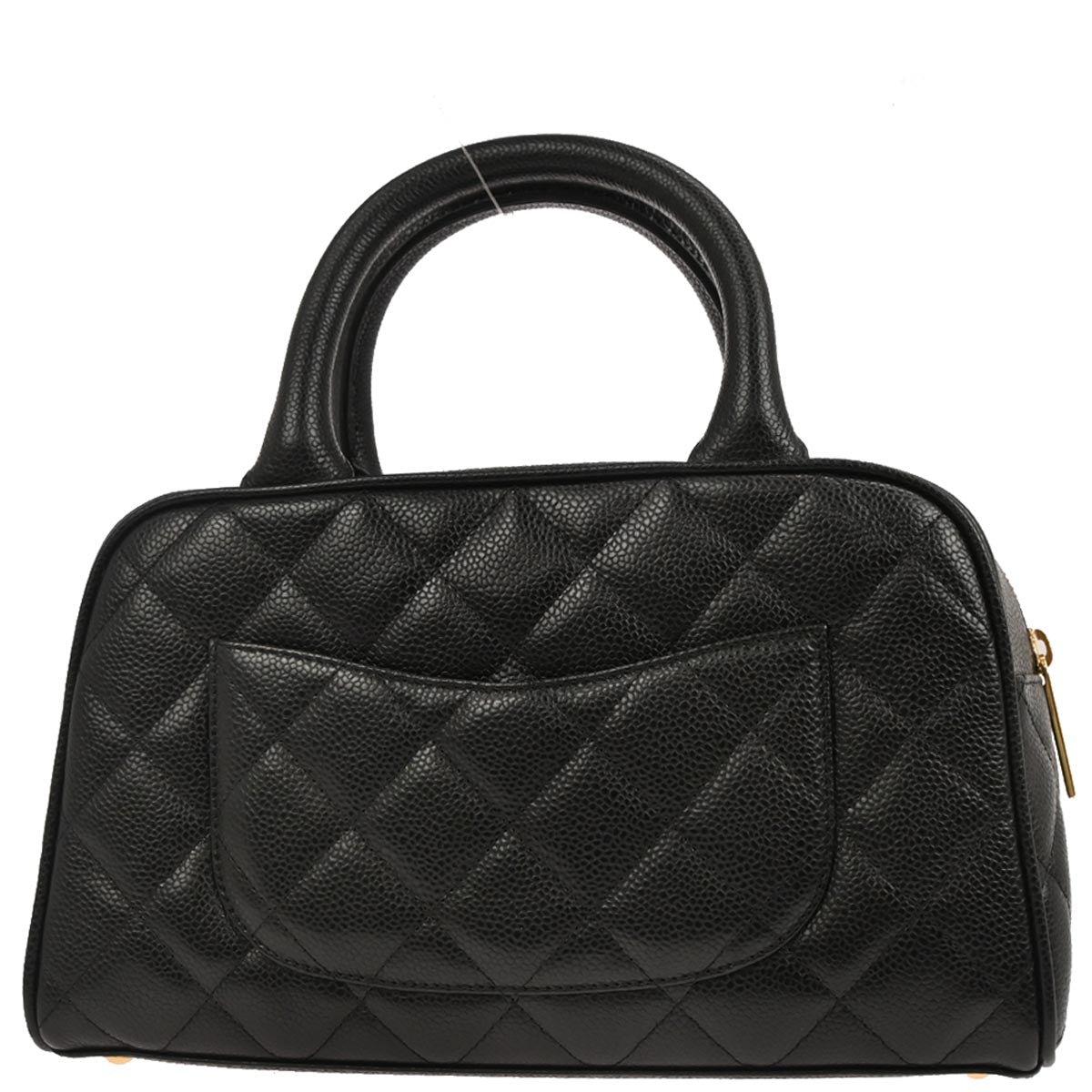 Chanel Black Caviar Skin Bowling Bag 27