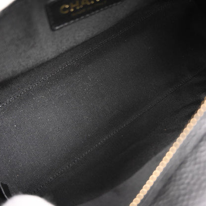 Chanel Black Caviar Skin Bowling Bag 27