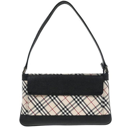 Burberry Beige Canvas Burberry Check Handbag