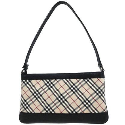 Burberry Beige Canvas Burberry Check Handbag