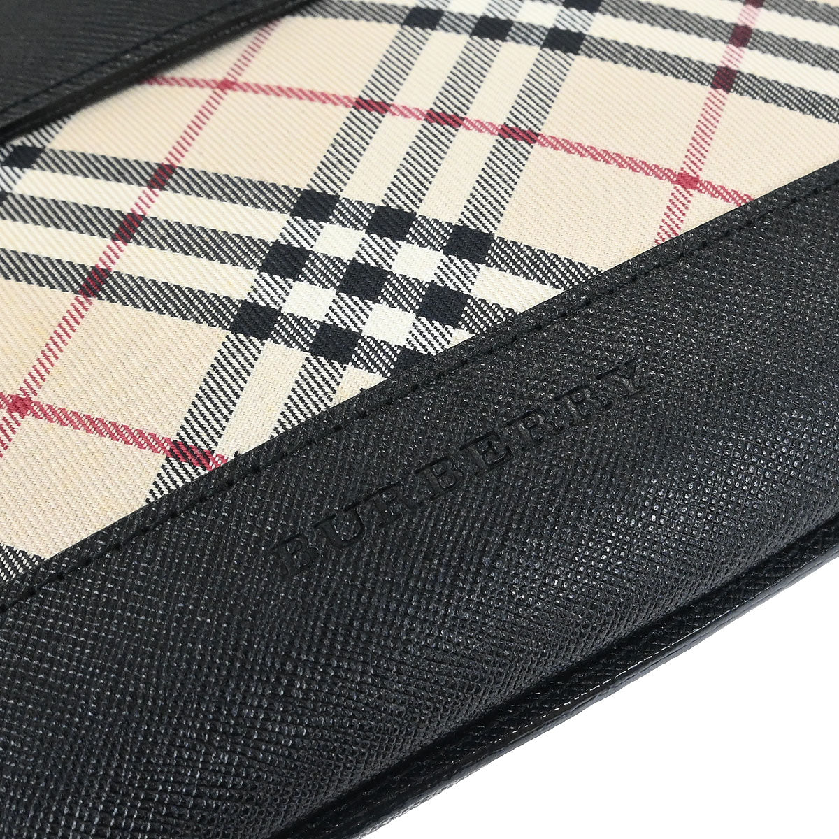 Burberry Beige Canvas Burberry Check Handbag