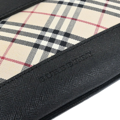 Burberry Beige Canvas Burberry Check Handbag