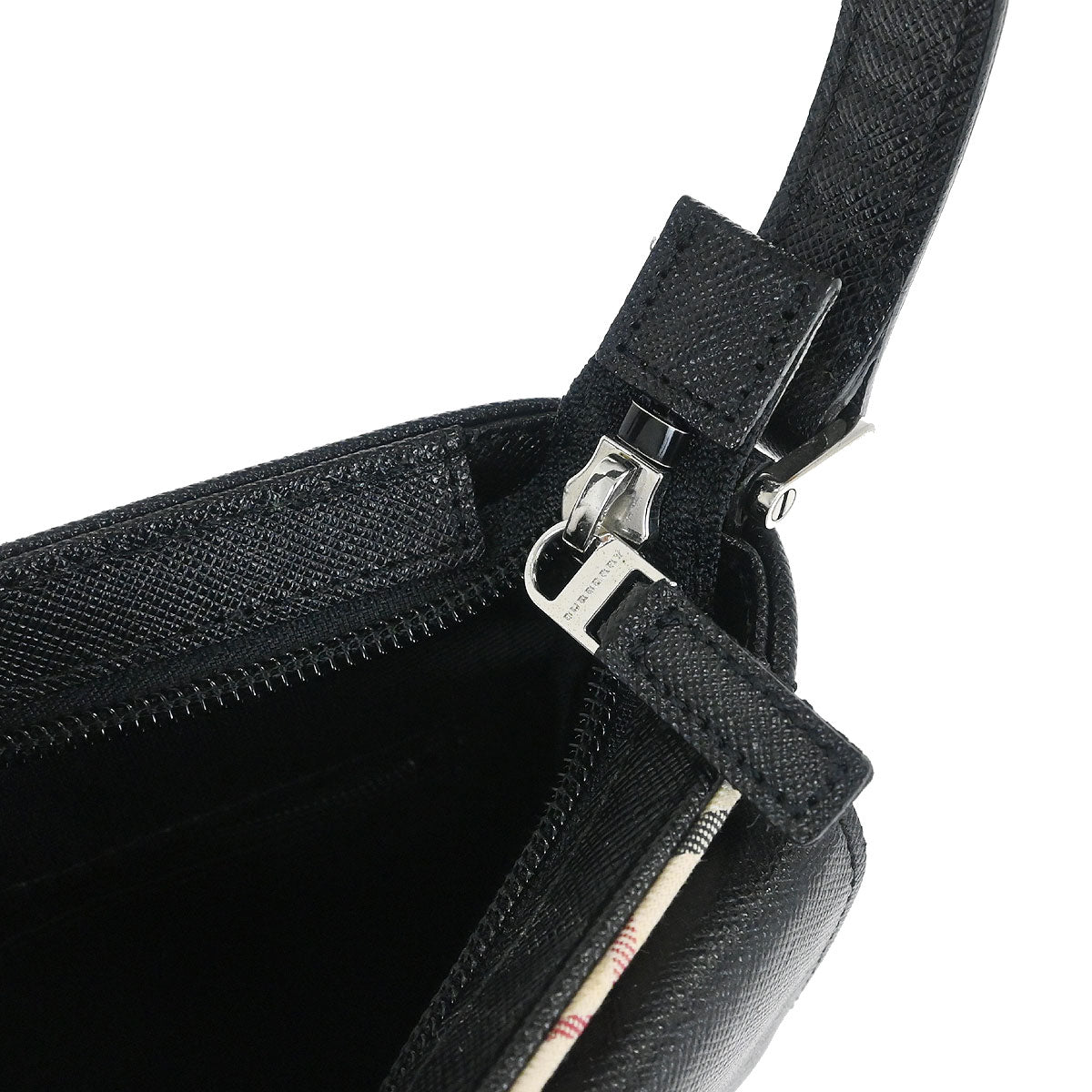 Burberry Beige Canvas Burberry Check Handbag