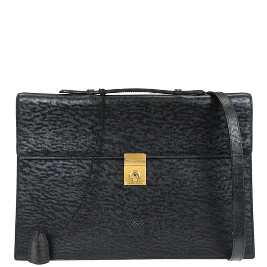 Loewe Black Briefcase 2way Shoulder Handbag