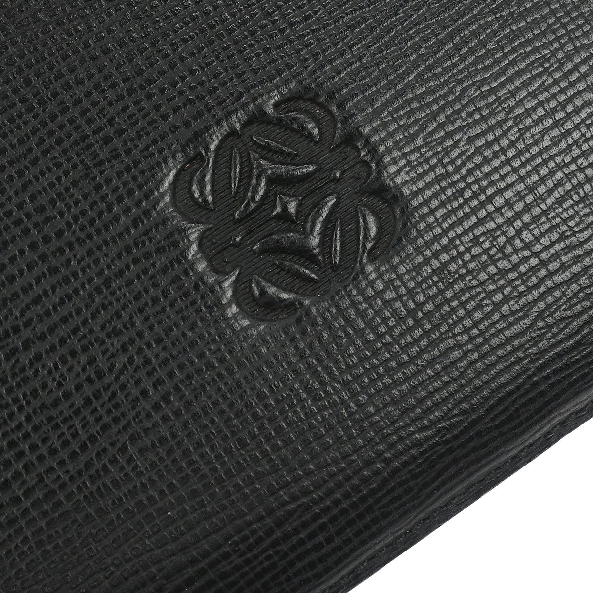 Loewe Black Leather Briefcase Clutch Bag