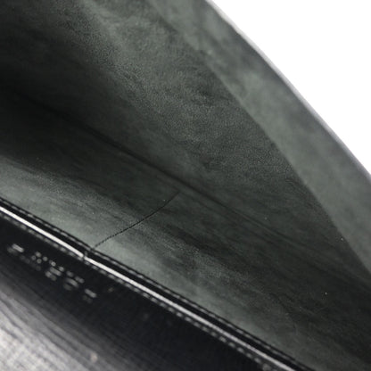 Loewe Black Leather Briefcase Clutch Bag