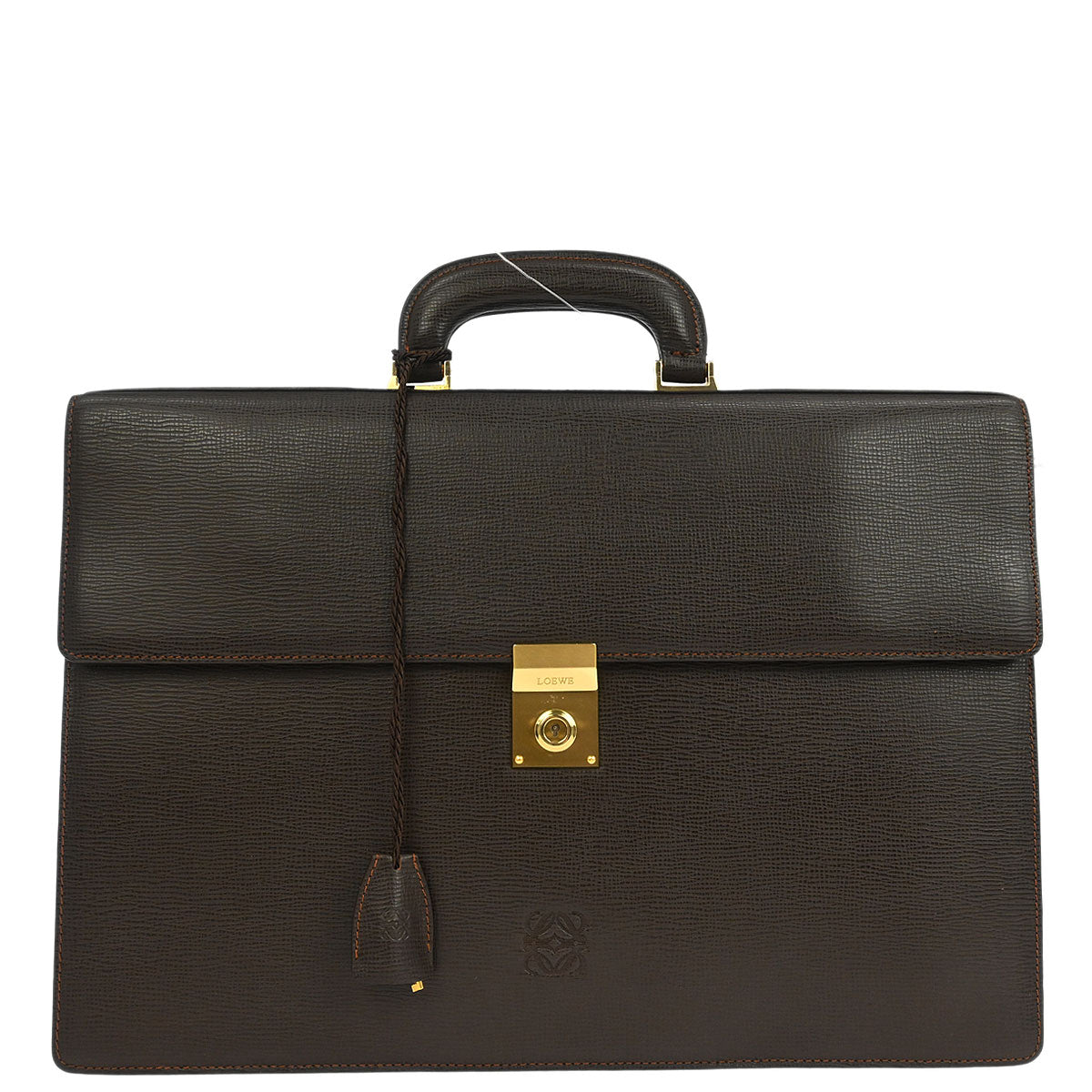 Loewe Brown Leather Briefcase Handbag