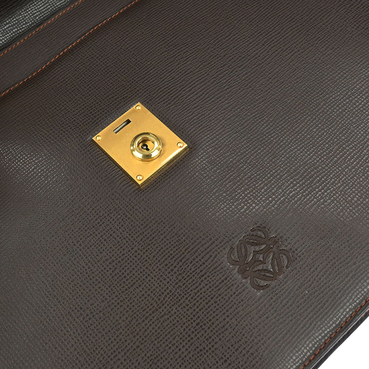 Loewe Brown Leather Briefcase Handbag