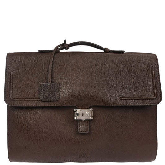 Loewe Brown Leather Briefcase Handbag