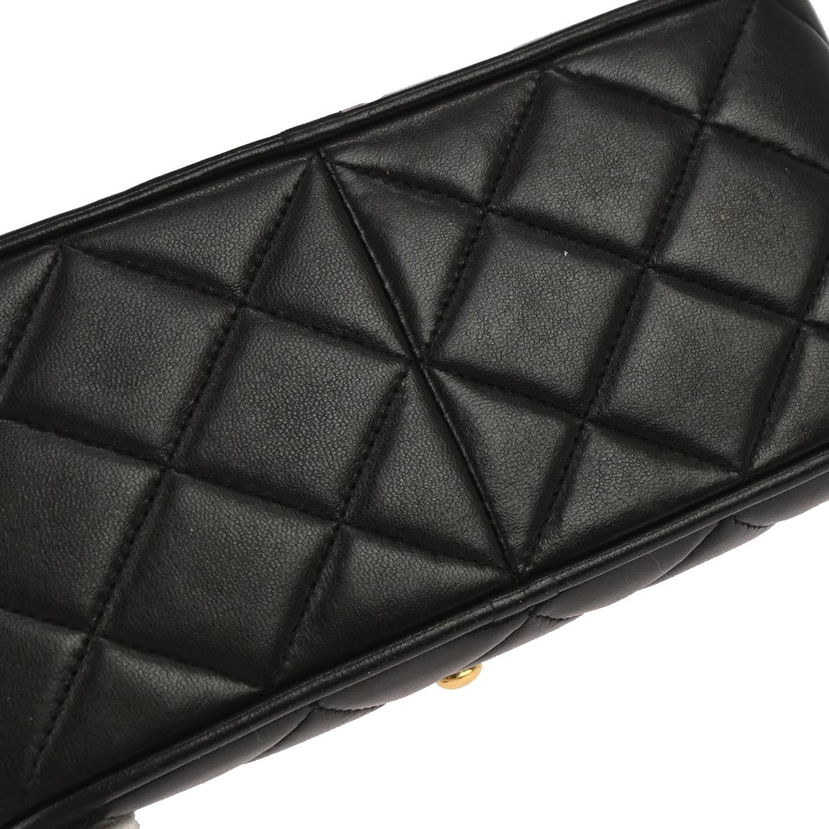Chanel 1991-1994 Black Lambskin Camera Bag Mini