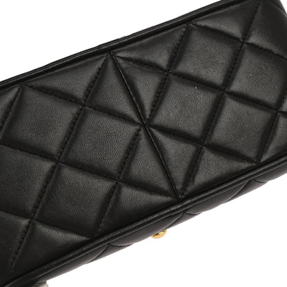 Chanel 1991-1994 Black Lambskin Camera Bag Mini