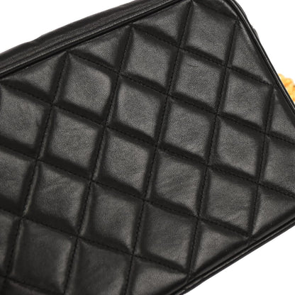 Chanel 1991-1994 Black Lambskin Camera Bag Mini