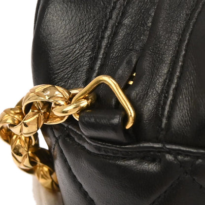 Chanel 1991-1994 Black Lambskin Camera Bag Mini