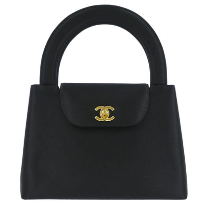 Chanel Black Satin Handbag