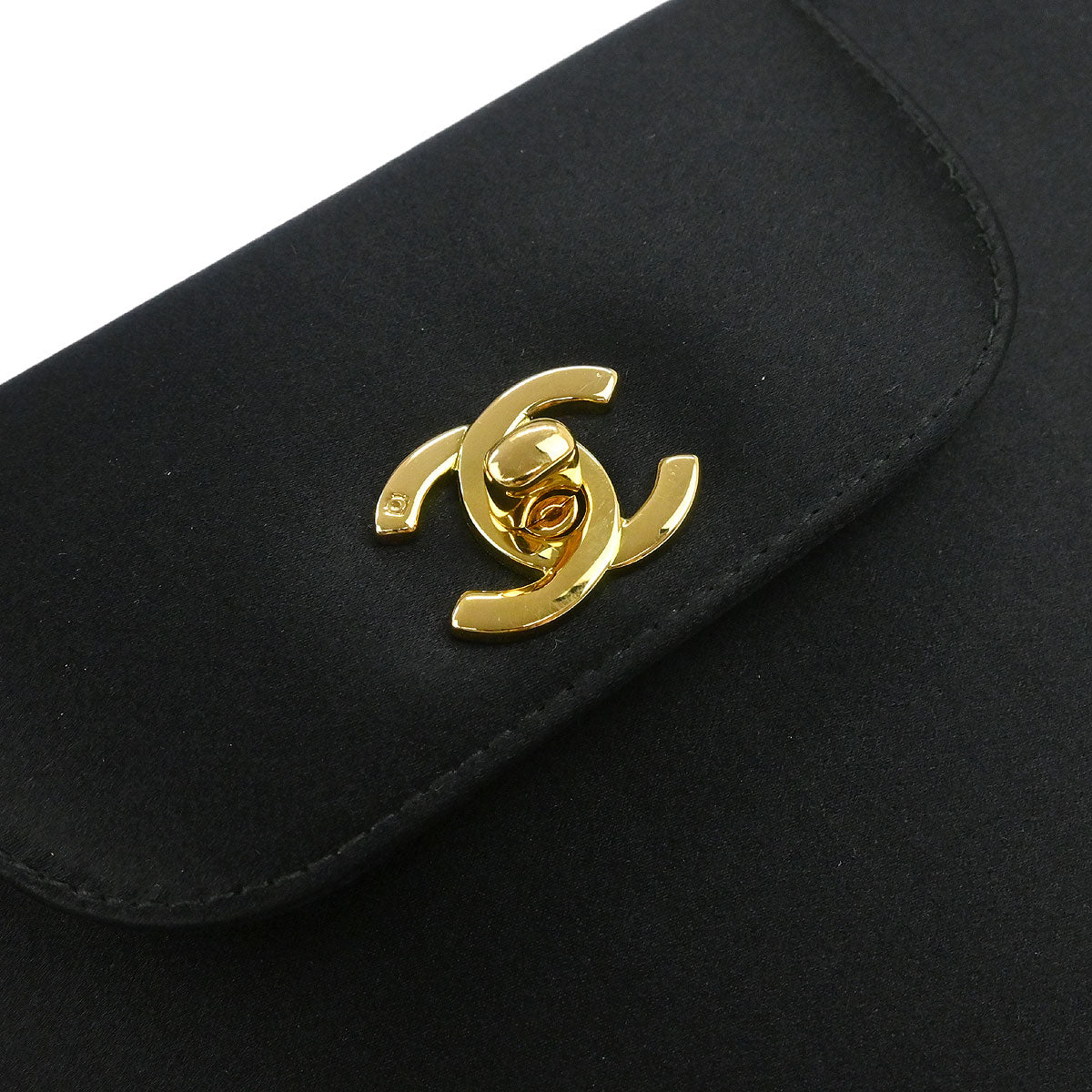 Chanel Black Satin Handbag
