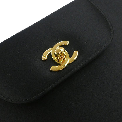 Chanel Black Satin Handbag