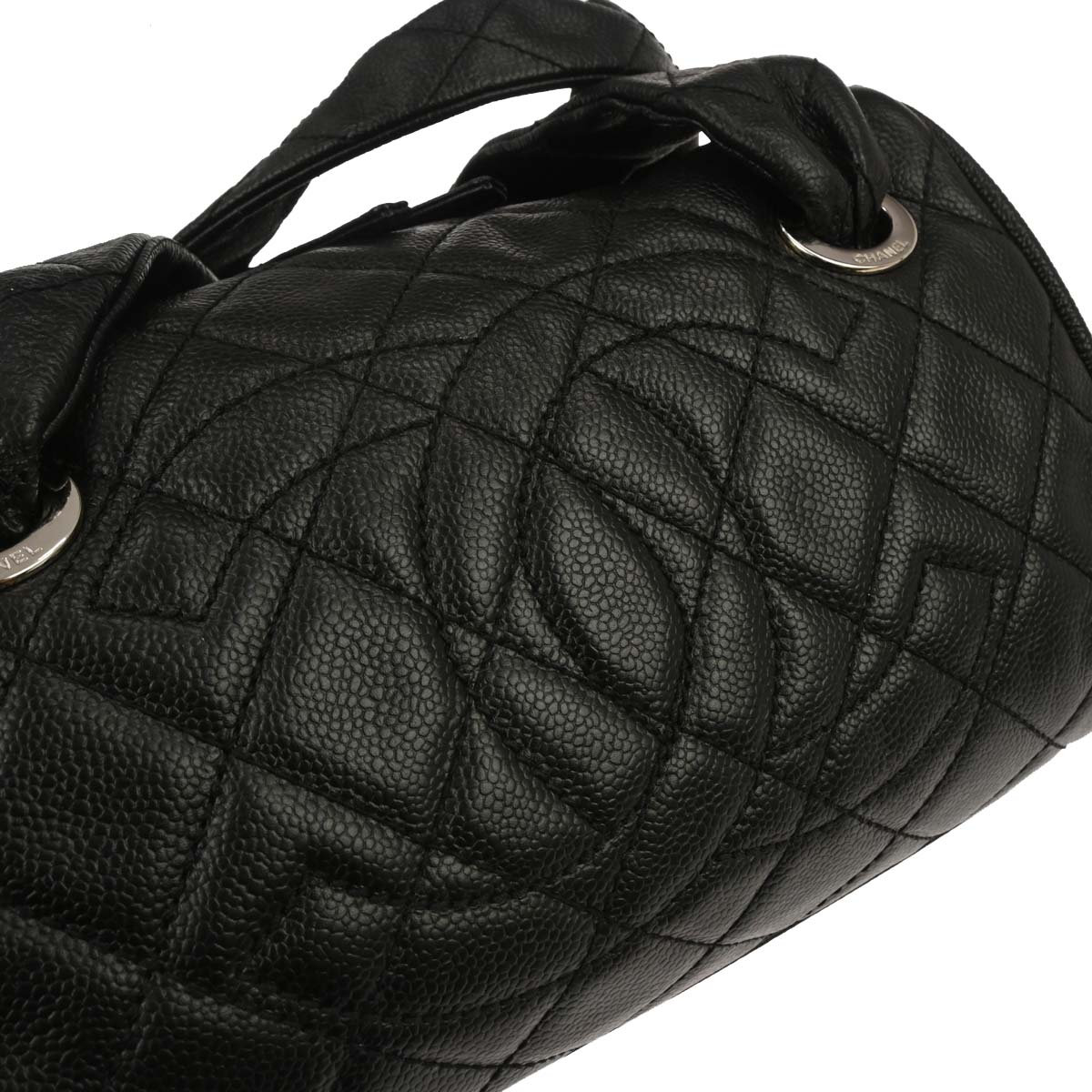 Chanel 2006-2008 Black Caviar Skin Handbag