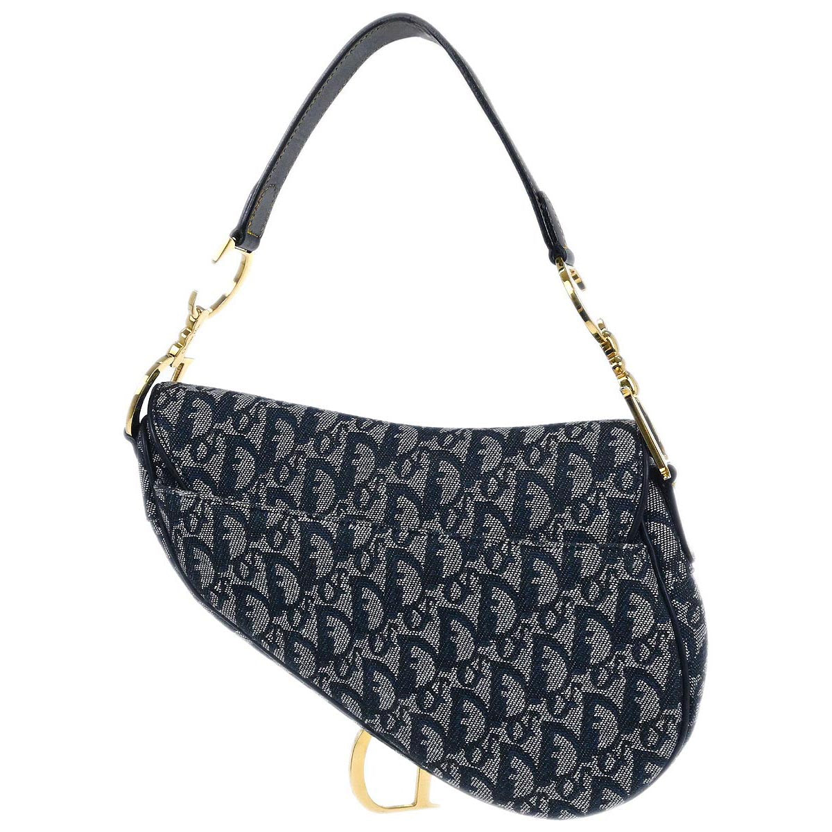 Christian Dior Navy Trotter Saddle Handbag