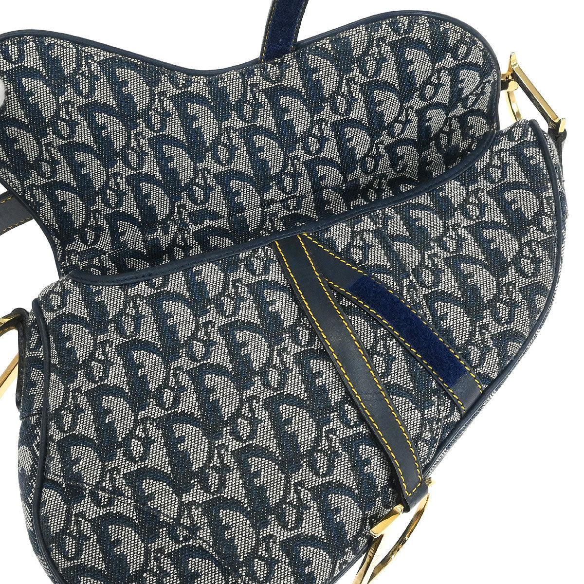 Christian Dior Navy Trotter Saddle Handbag