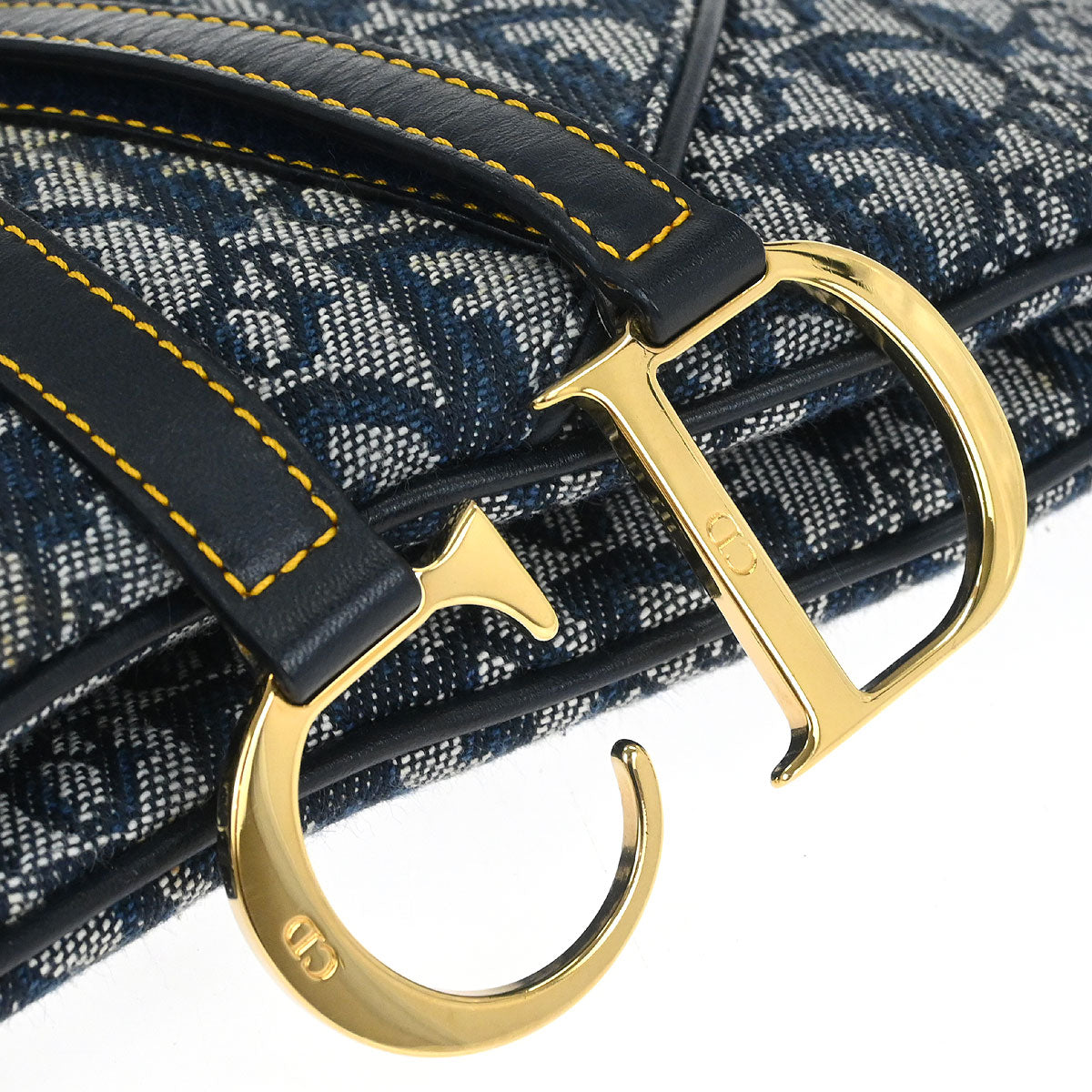 Christian Dior Navy Trotter Double Saddle Handbag