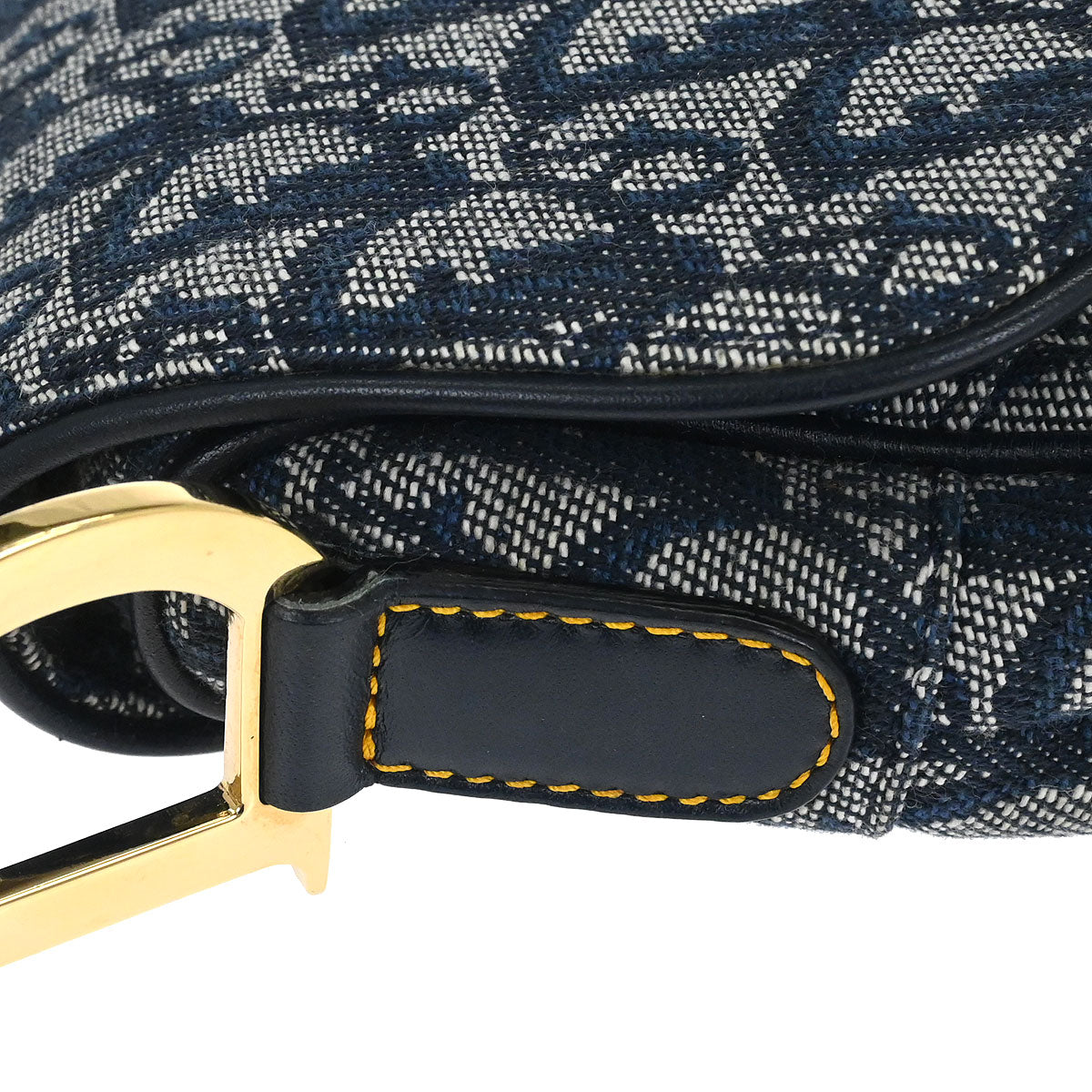 Christian Dior Navy Trotter Double Saddle Handbag