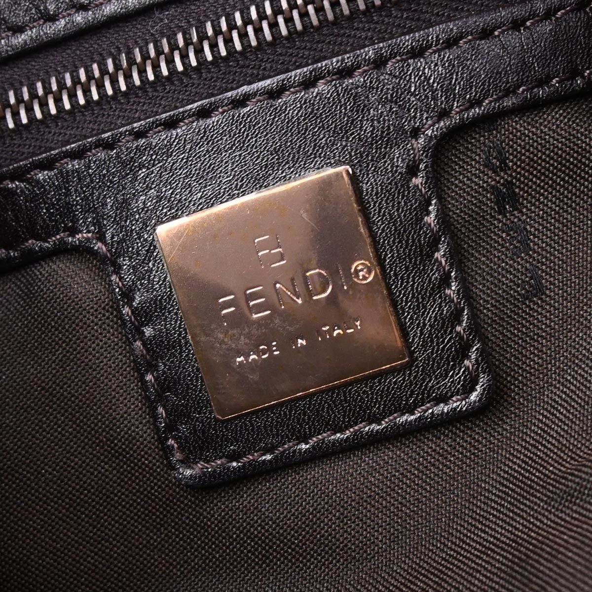 Fendi Dark Green Corduroy Mamma Baguette Handbag