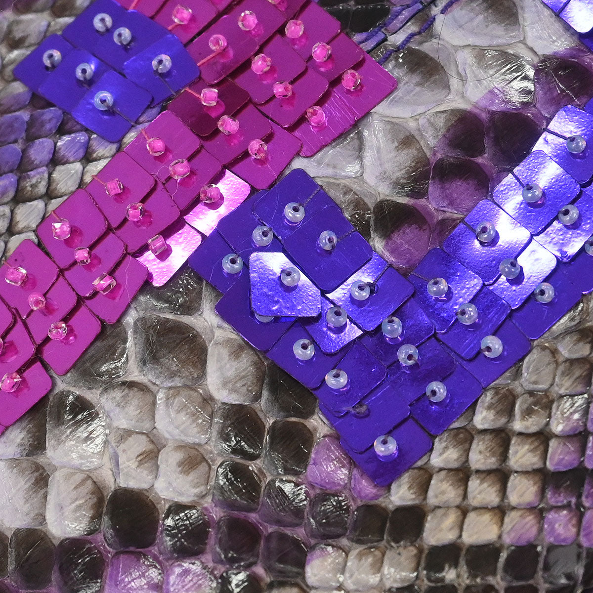 Fendi * Python Purple Shoulder Bag