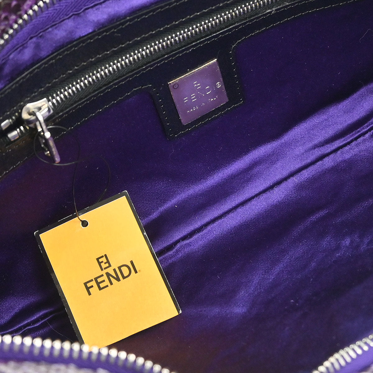 Fendi * Python Purple Shoulder Bag