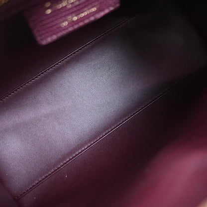 Christian Dior *Purple Lizard Medium Lady Dior 2way Shoulder Handbag