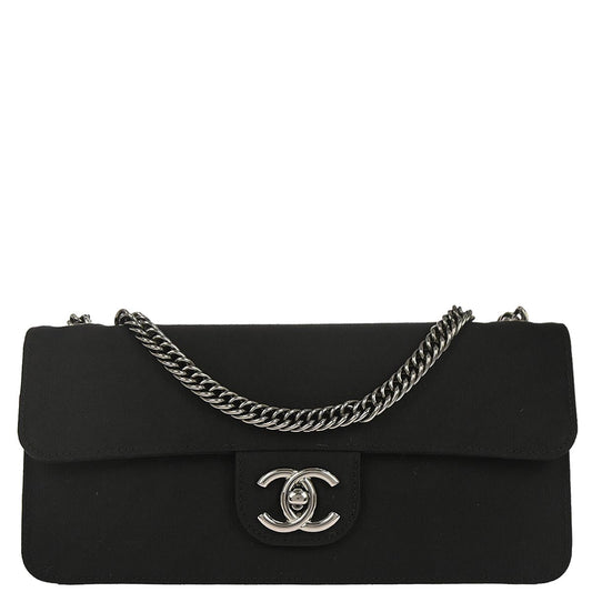 Chanel Black Satin Shoulder Bag