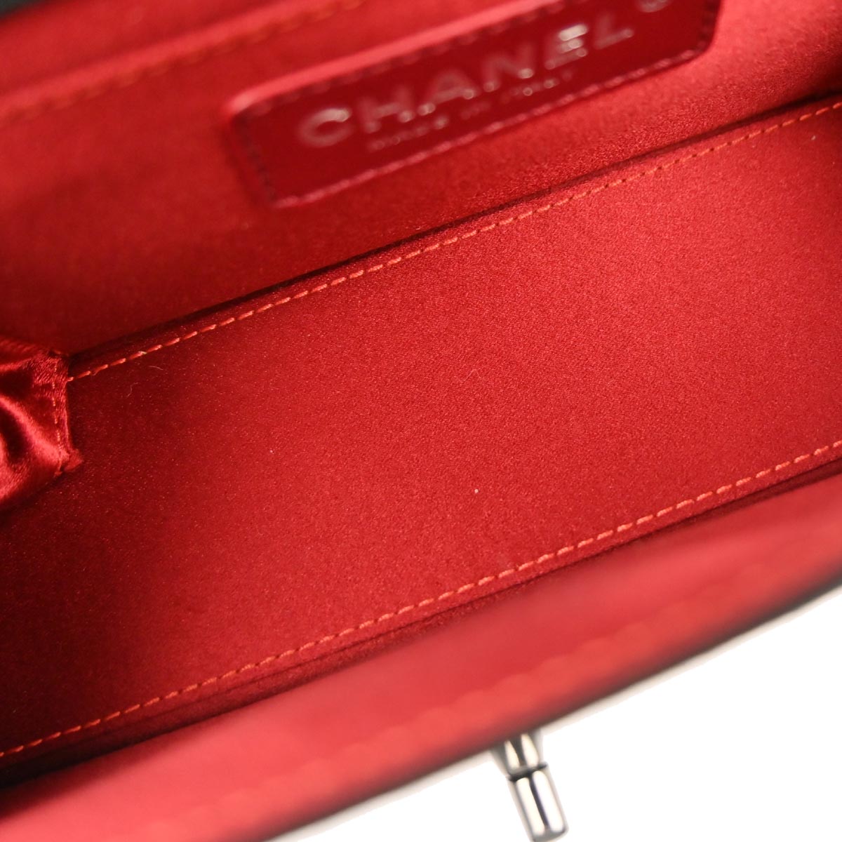 Chanel Black Satin Shoulder Bag