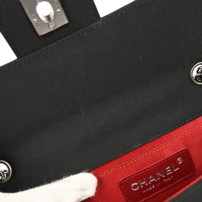 Chanel Black Satin Shoulder Bag