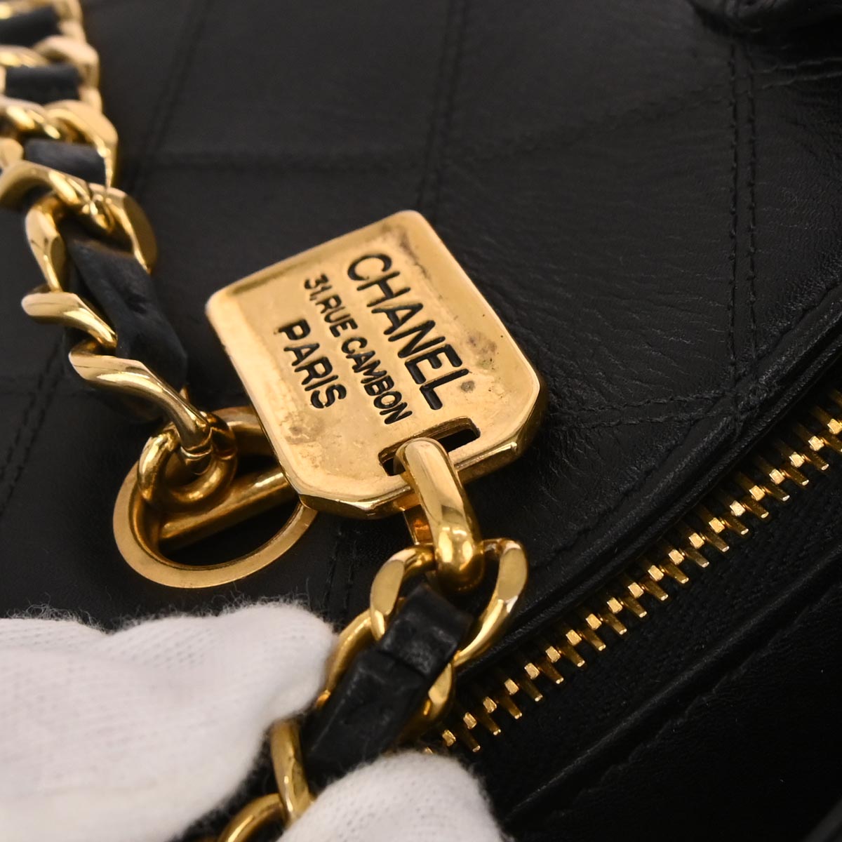 Chanel Black Lambskin Bicolore Supermodel Shoulder Bag