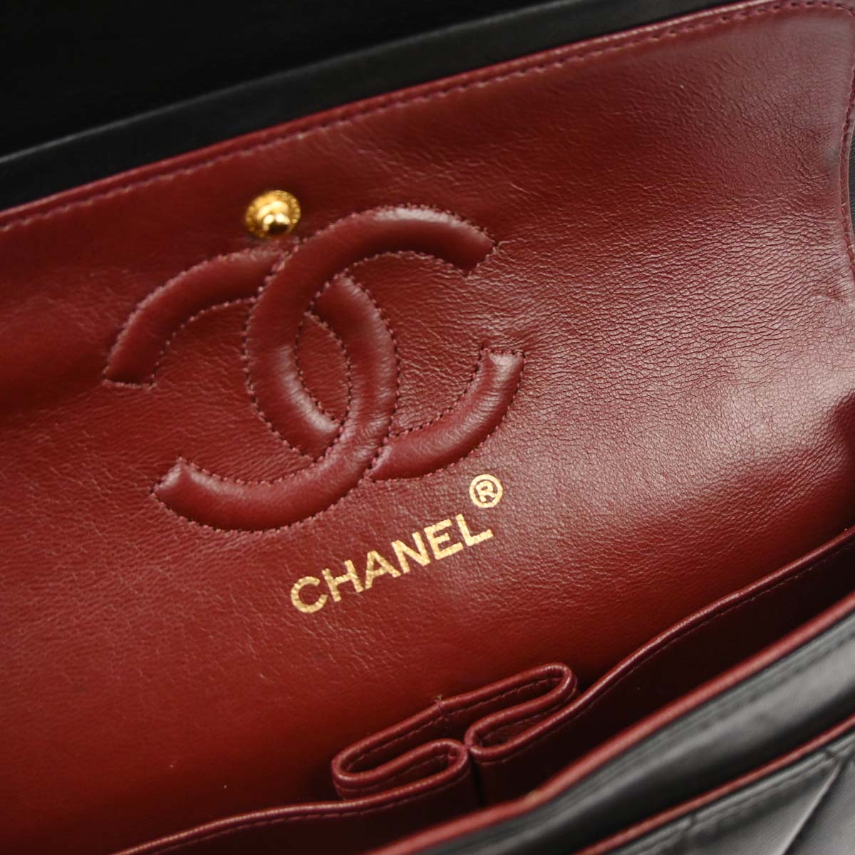 Chanel Black Lambskin Small Classic Double Flap Shoulder Bag