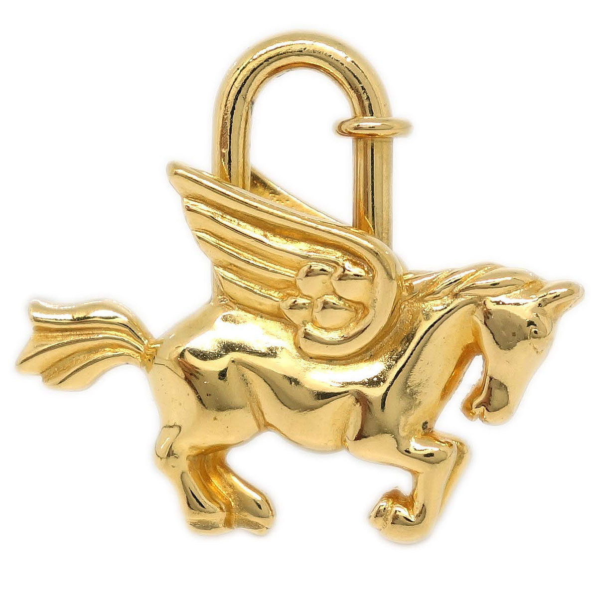 Hermes 1993 Le Cheval Pegasus Cadena Gold Small Good