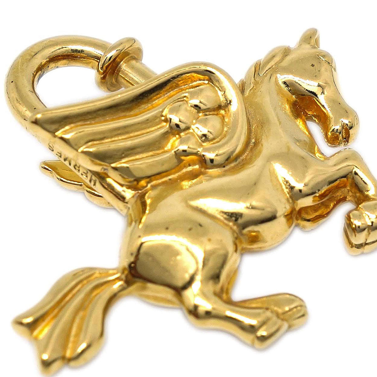 Hermes 1993 Le Cheval Pegasus Cadena Gold Small Good