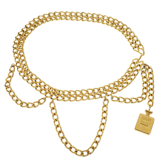 Chanel Chain Belt Perfume Gold Small Good