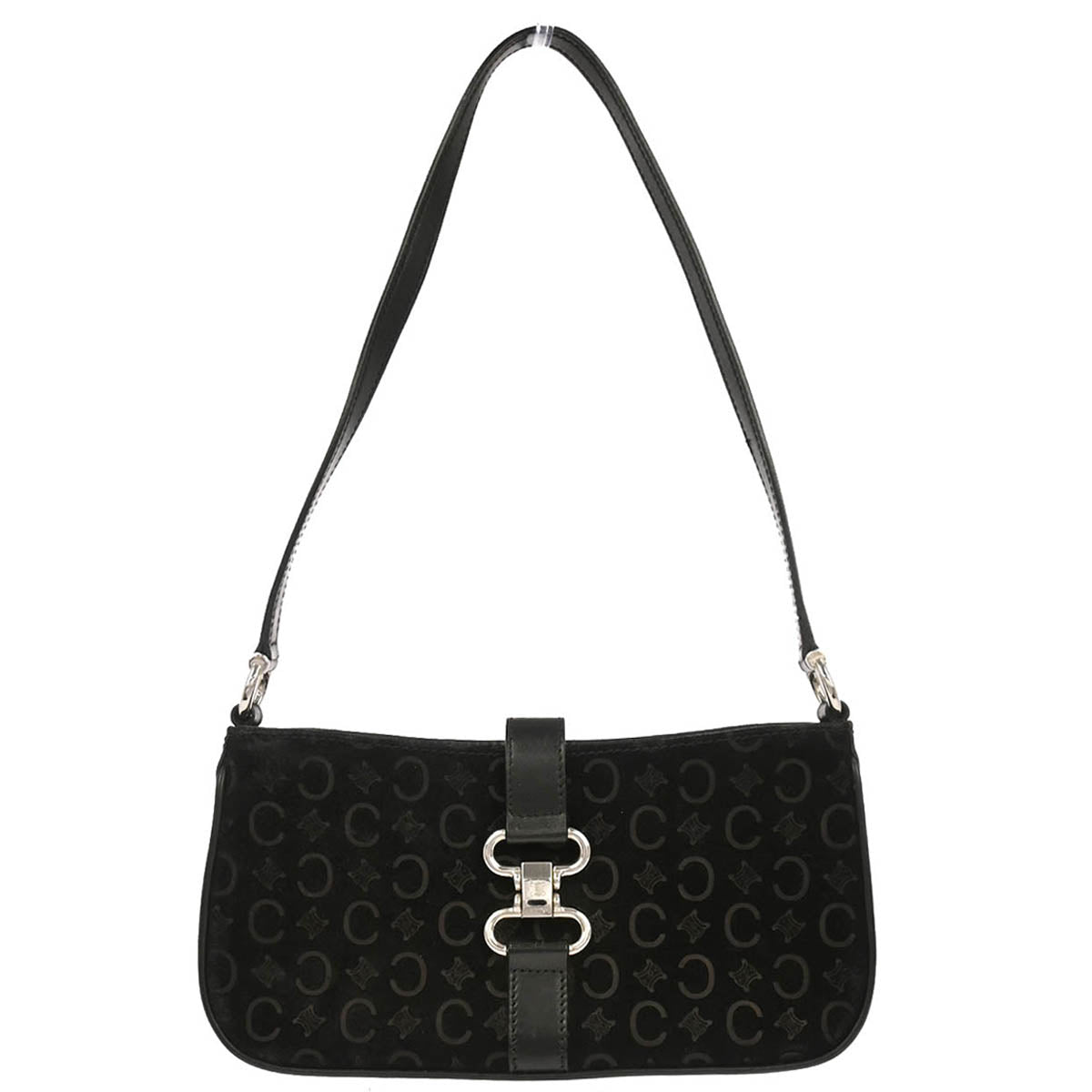 Celine Black Suede C Macadam Handbag