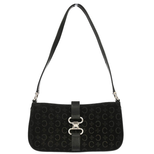 Celine Black Suede C Macadam Handbag