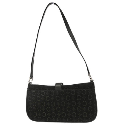 Celine Black Suede C Macadam Handbag