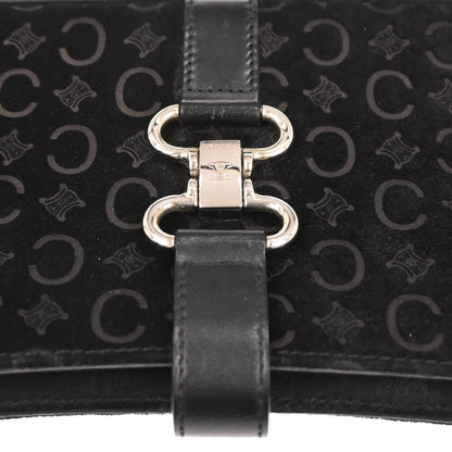 Celine Black Suede C Macadam Handbag