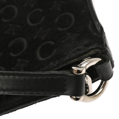Celine Black Suede C Macadam Handbag