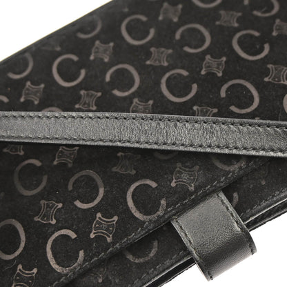 Celine Black Suede C Macadam Handbag