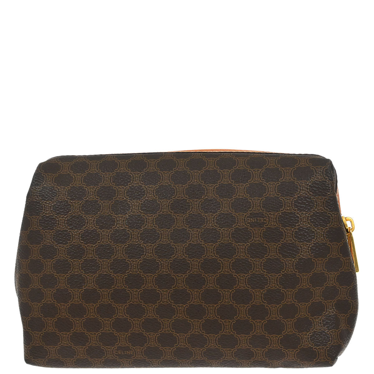 Celine Brown PVC Macadam Pouch Bag