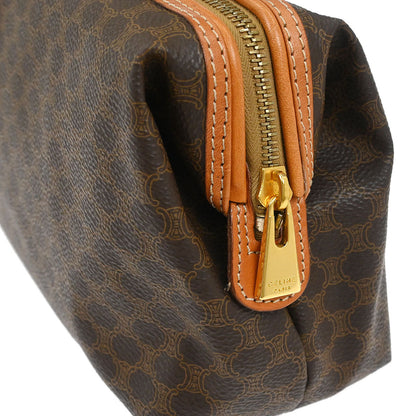 Celine Brown PVC Macadam Pouch Bag