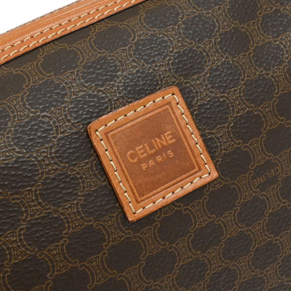 Celine Brown PVC Macadam Pouch Bag