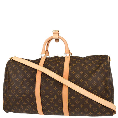 Louis Vuitton Monogram Keepall Bandouliere 55 Duffle Bag M41414