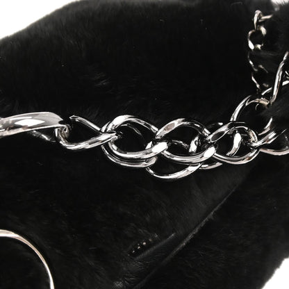 Chanel * 2002-2003 Black Lapin Fur Handbag